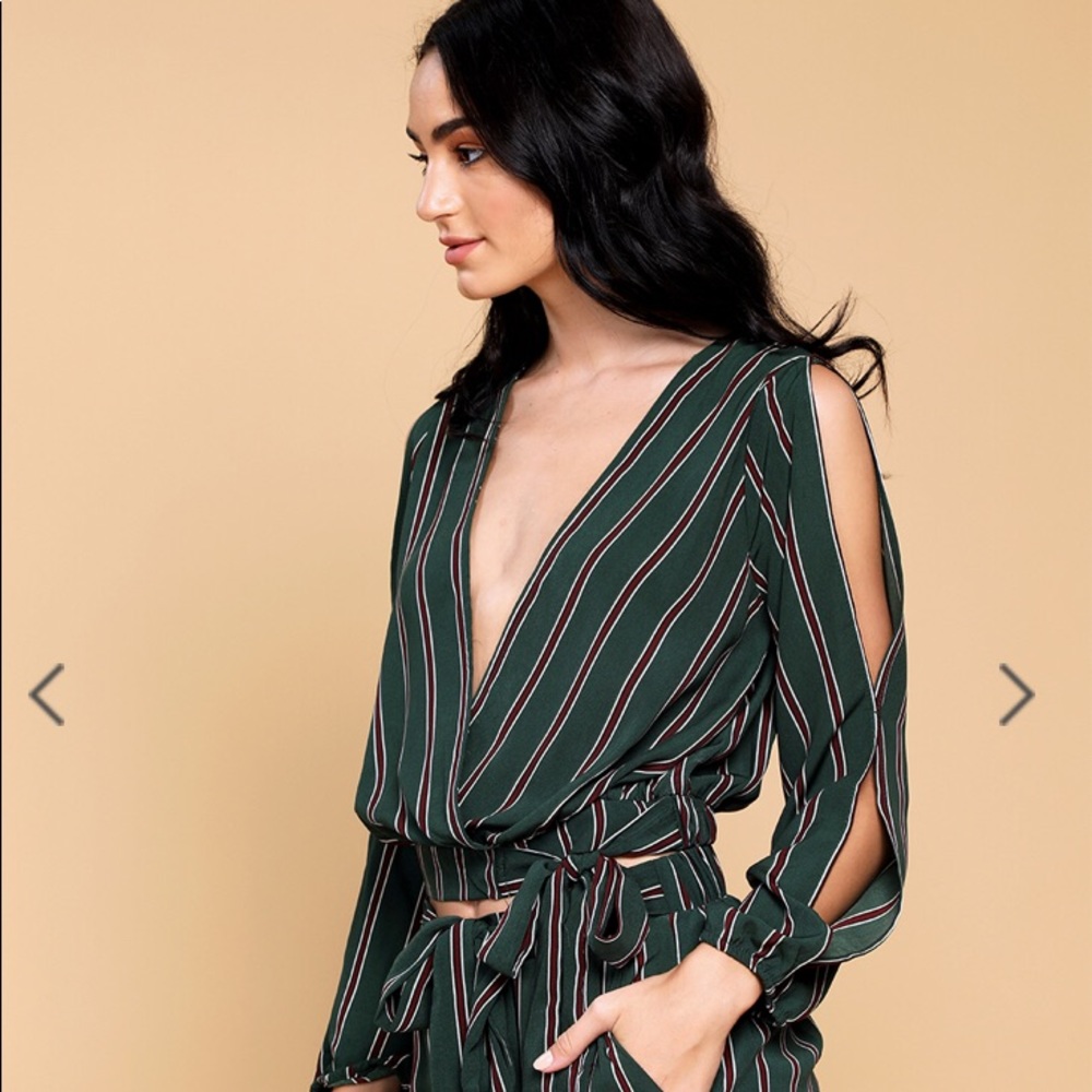 Open Shoulder Long Sleeve Top